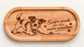 Tagliere in legno inciso personalizzato – “Sempre pronto per una nuova avventura” 🐾