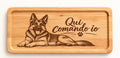 Tagliere in legno inciso personalizzato – “Qui comando io” 🐾