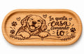 Tagliere in legno inciso personalizzato – “In questa casa comando io” 🐾