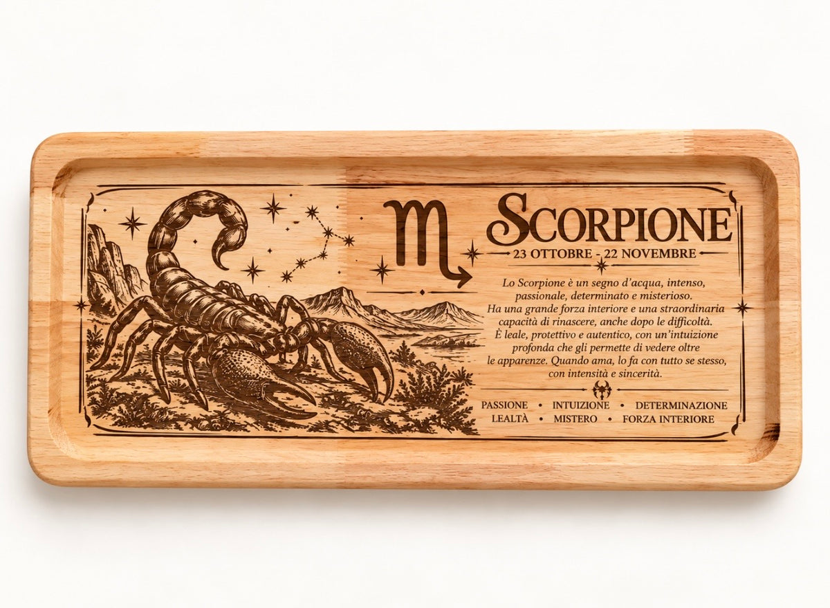 Tagliere in legno Zodiacale Scorpione –  ♏