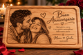 Tagliere in Legno Personalizzato con Foto di Coppia | Idea Regalo Anniversario